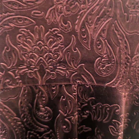 Midnight Hour Elegant Burgundy Embossed Velvet Dress - Picture 2 of 6